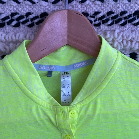 Adidas ladies golf polo size xs low collar short sleeve top athletic summer - Picture 5 of 10